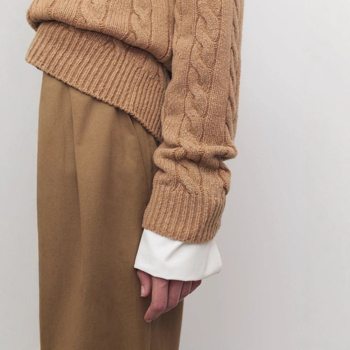 Kvindernes chunky strikket cardigan med knaplukning Stilla