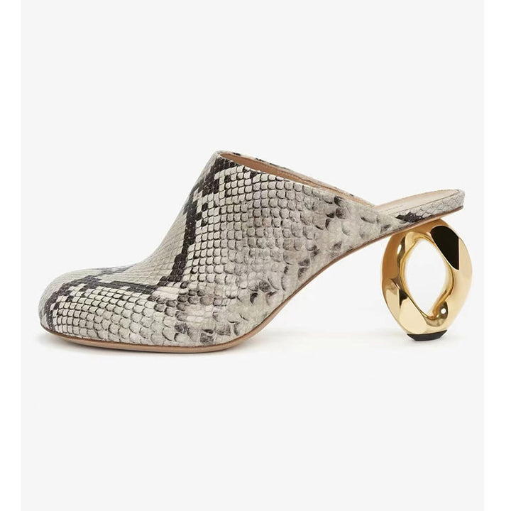 Femme Dekorative Høj-Platform Slide Mules Stilla