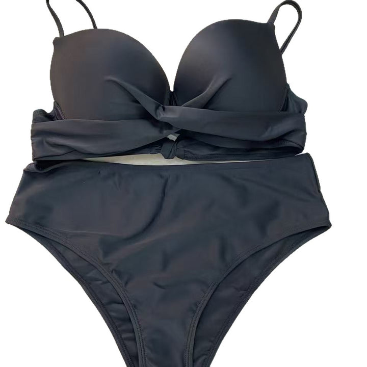 Dame bikini-sæt med elegant knude-detail Skovae