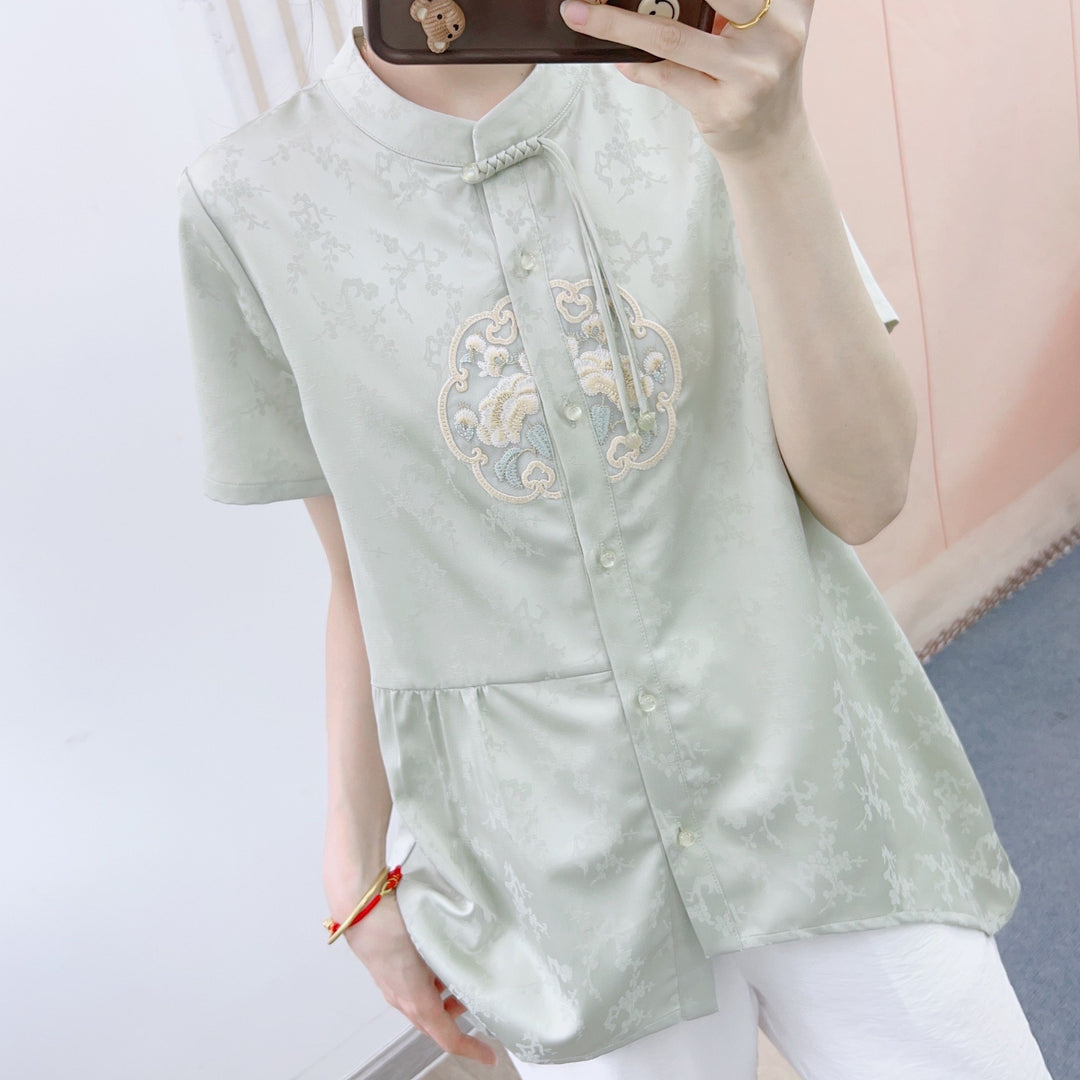 Dame Elegant og flydende bluse tunika med stilfulde detaljer Stilla