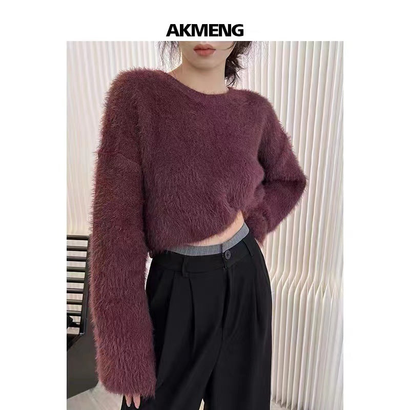 Femme Fluffy Strikpullover Sweater Stilla