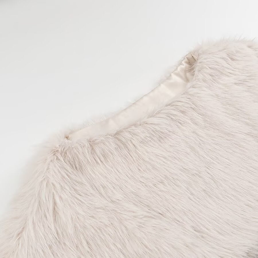Dame Furry Crop-Jakke Stilla