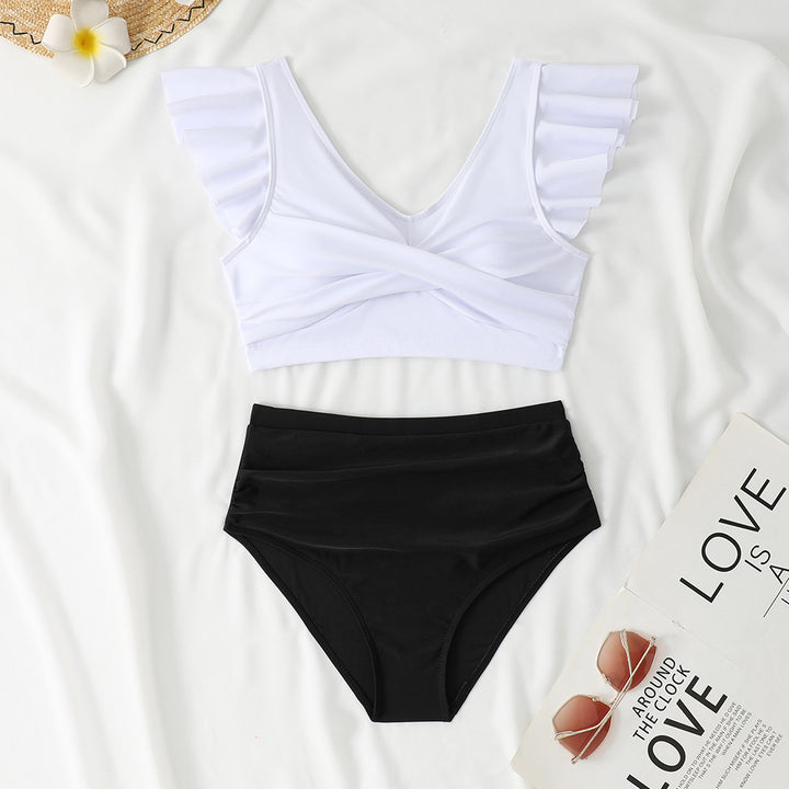 Dame Flirty Høj Talje Ruffle Bikini Sæt Stilla