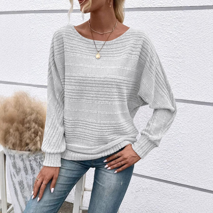 Dame grovstrikpullover med bred pasform og moderne strikdesign Stilla