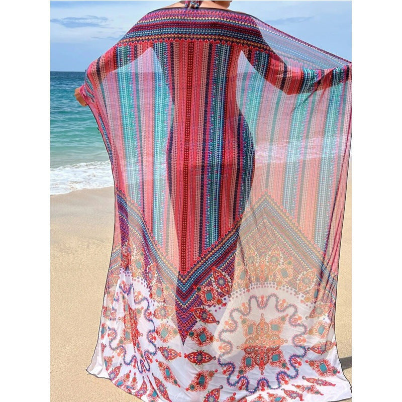 Dame badetøj med eksklusiv hæklet design og matchende kaftan Stilla