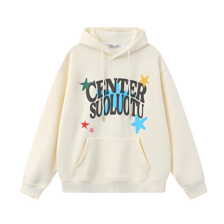 Kvinders hoodie med kreativt print Skovae