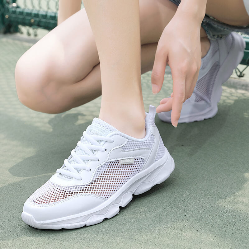 Dame Åndbare Sport Sneakers med Polstret Sål Stilla