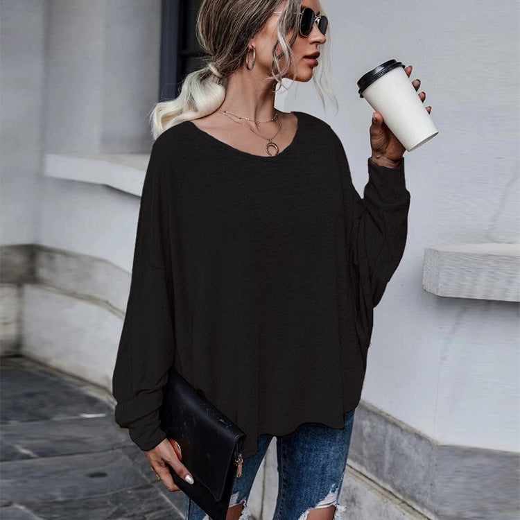 Damer Løs Oversized Langærmet T-shirt med bred pasform Stilla