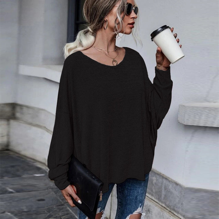 Damer Løs Oversized Langærmet T-shirt med bred pasform Stilla