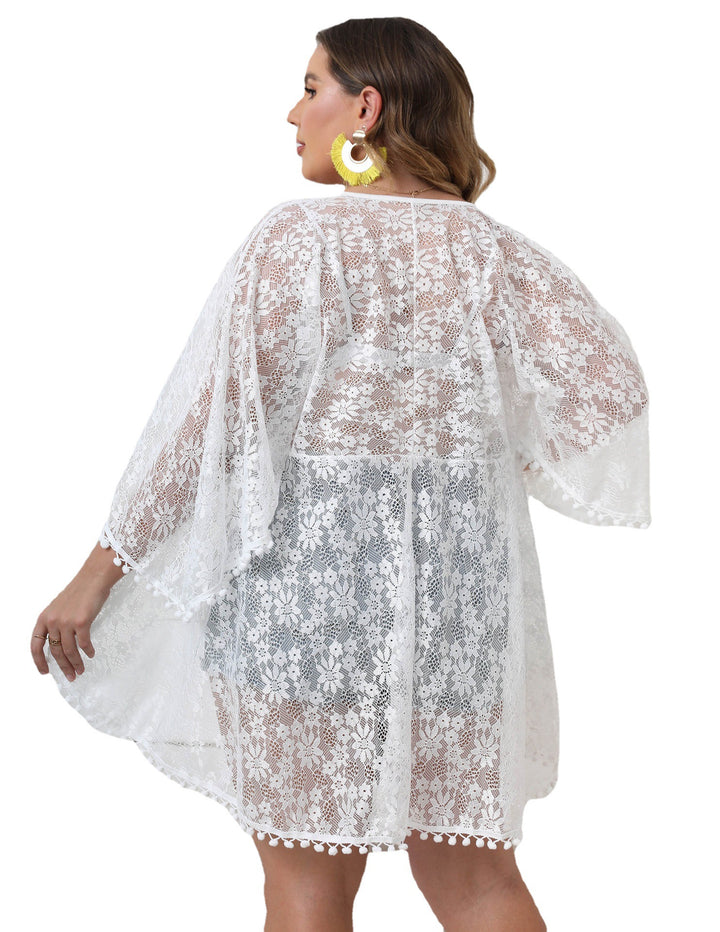 Damer Floral Blonde Strand Overtræk Kimono Stilla