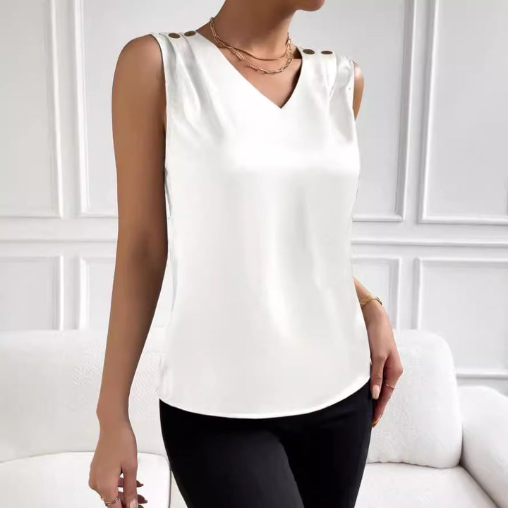 Dame Elegant V-hals Bluse Stilla