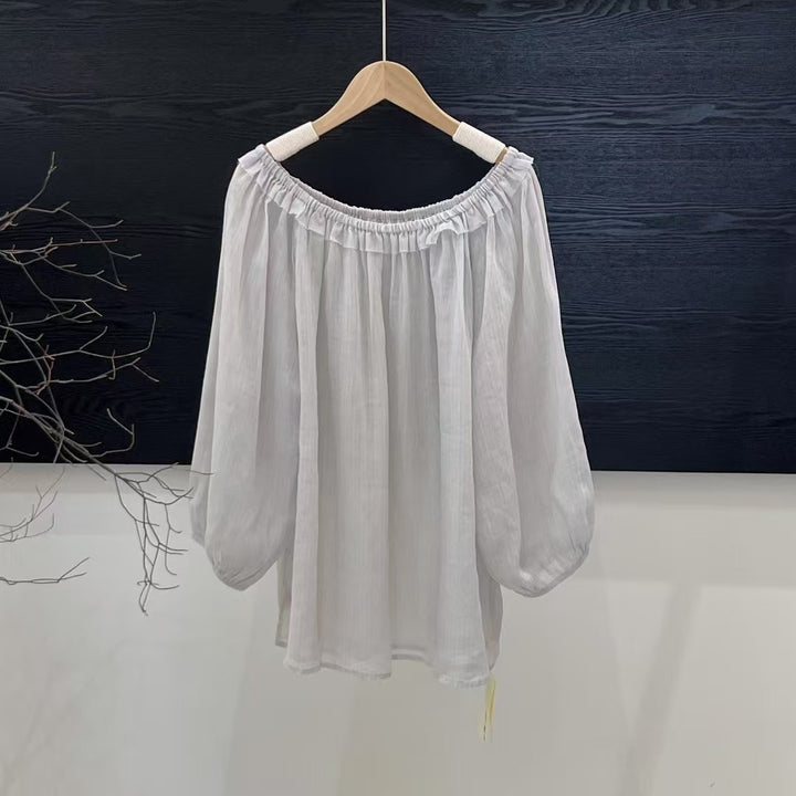 Dame Off-Shoulder Bluse med vidt skårne ærmer Stilla