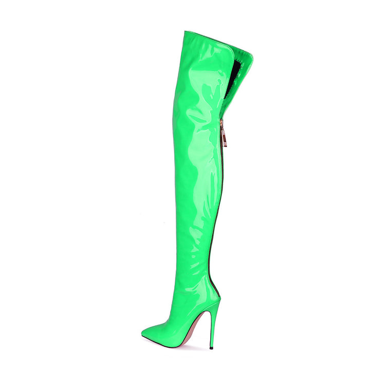 Femme Hochglans Over-the-Knee Stiletto Støvler Stilla