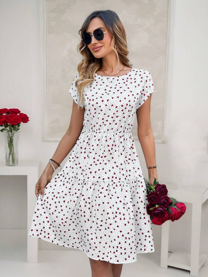 Dame luftig Midi-kjole med glad blomsterprint Stilla