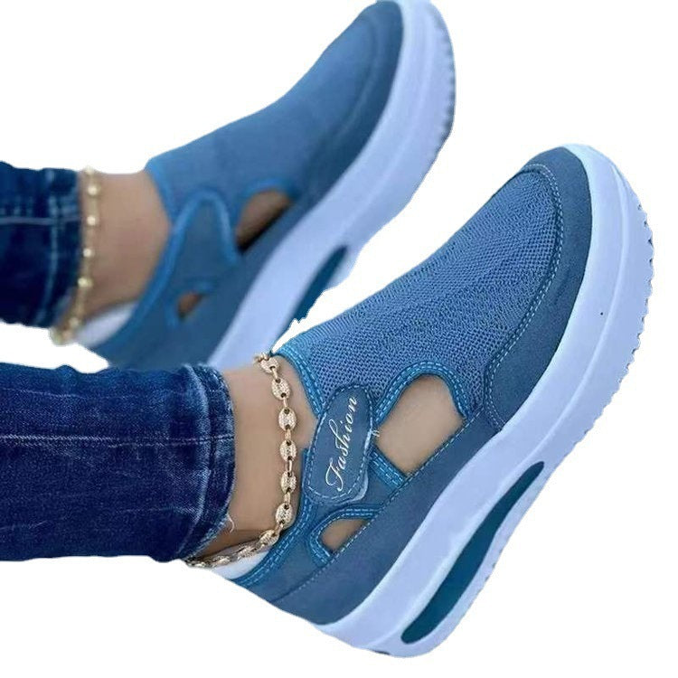 Dame Åndbare Slip-On Sneakers med elastisk Overdel og Dæmpningsteknologi Stilla