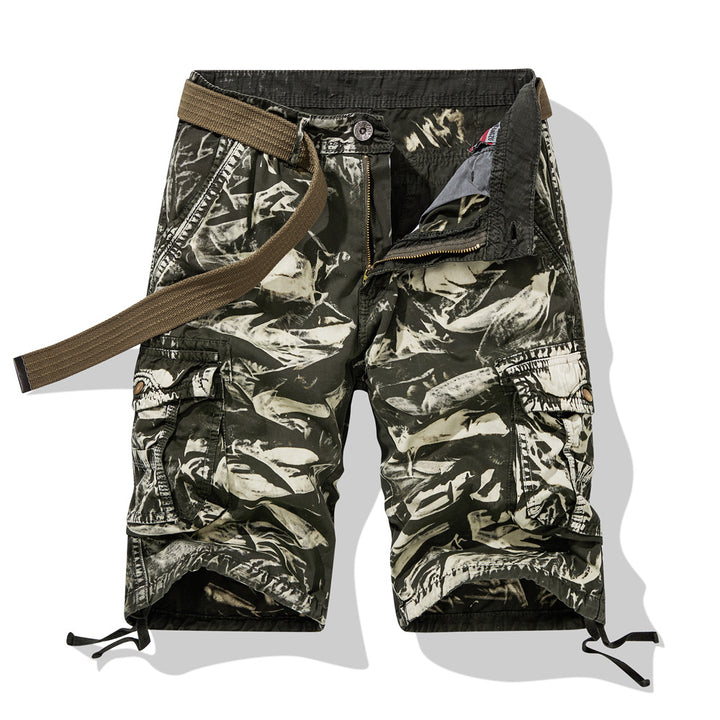 Herrer Cargo-shorts med innovativt lomme-design og elastisk talje Stilla