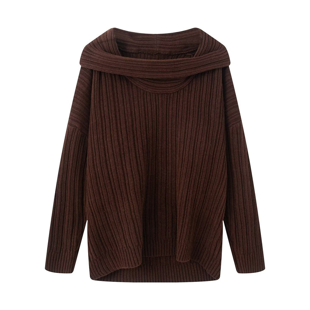 Kvinders chunky striktrøje med modevenlig turtle neck Stilla