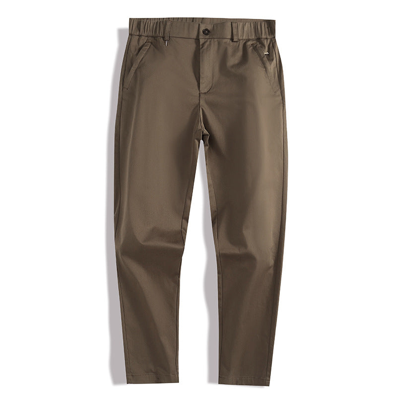 Herrer mode Chino-bukser med elastisk talje og sidelommer Stilla