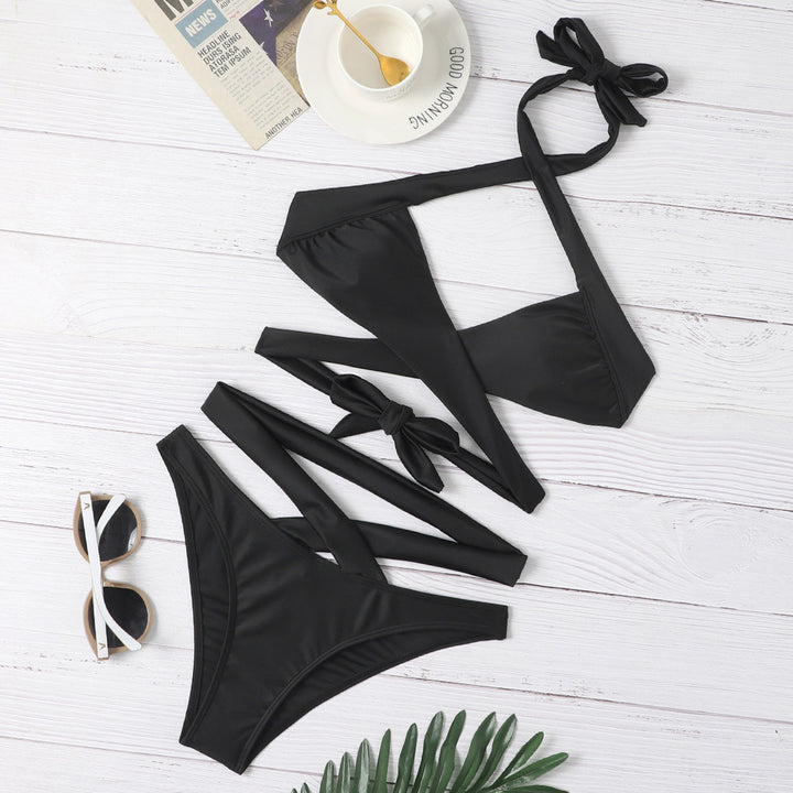 Dame justerbart Tie-Front Bikini-Sæt Stilla
