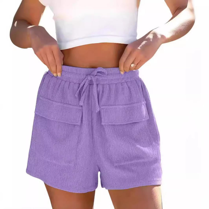 Dame fritidsshorts med praktiske sidelommer og elastisk linning Stilla