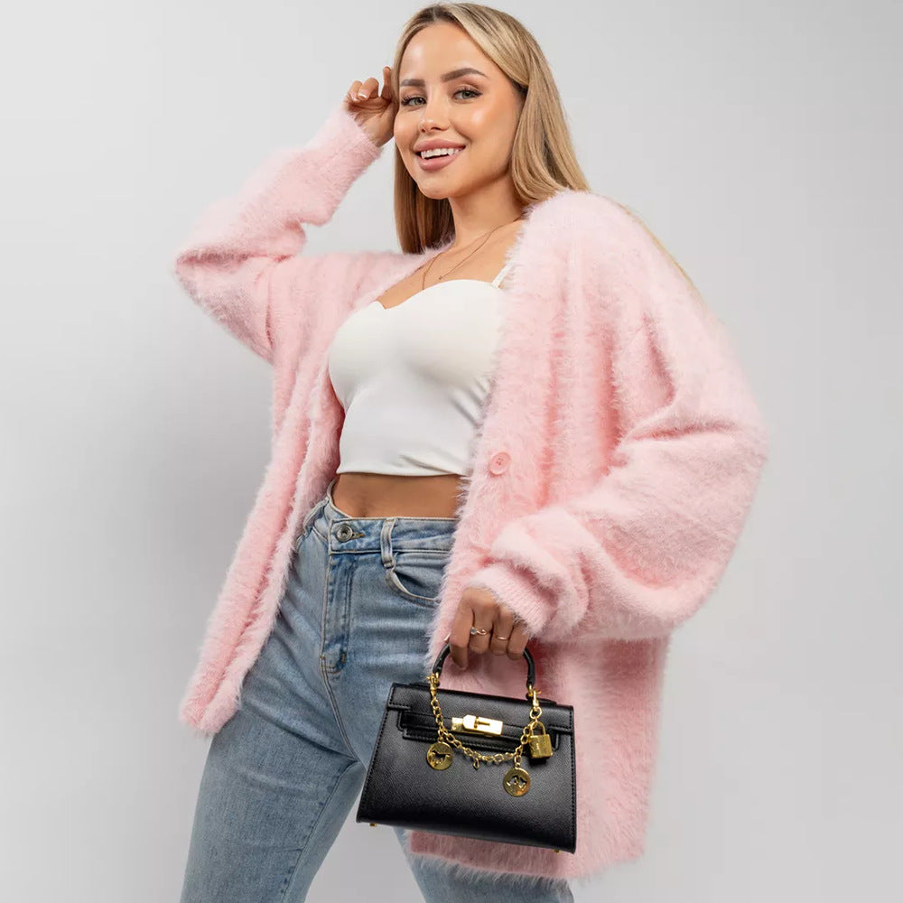 Femme Luksuriøs Blød Strik Lagdelt Cardigan Stilla