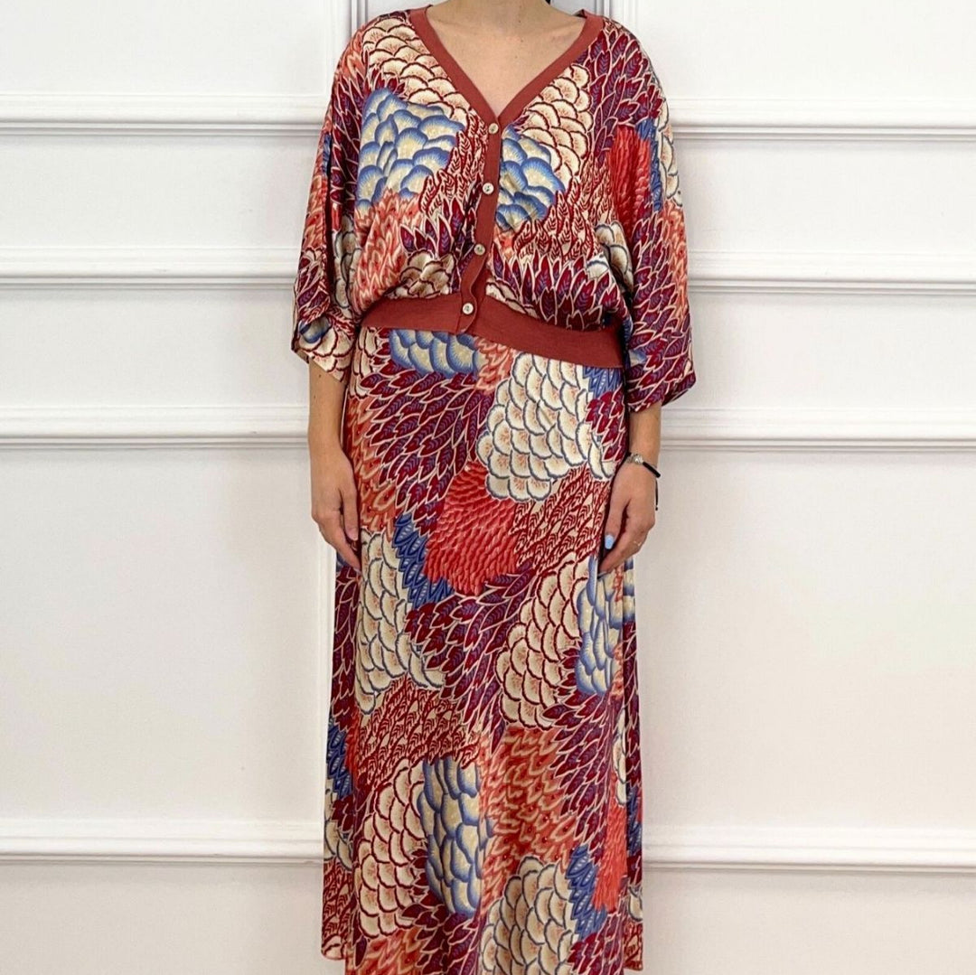 Femme To-Delt Kunstnerisk Tryk Ensemble Stilla