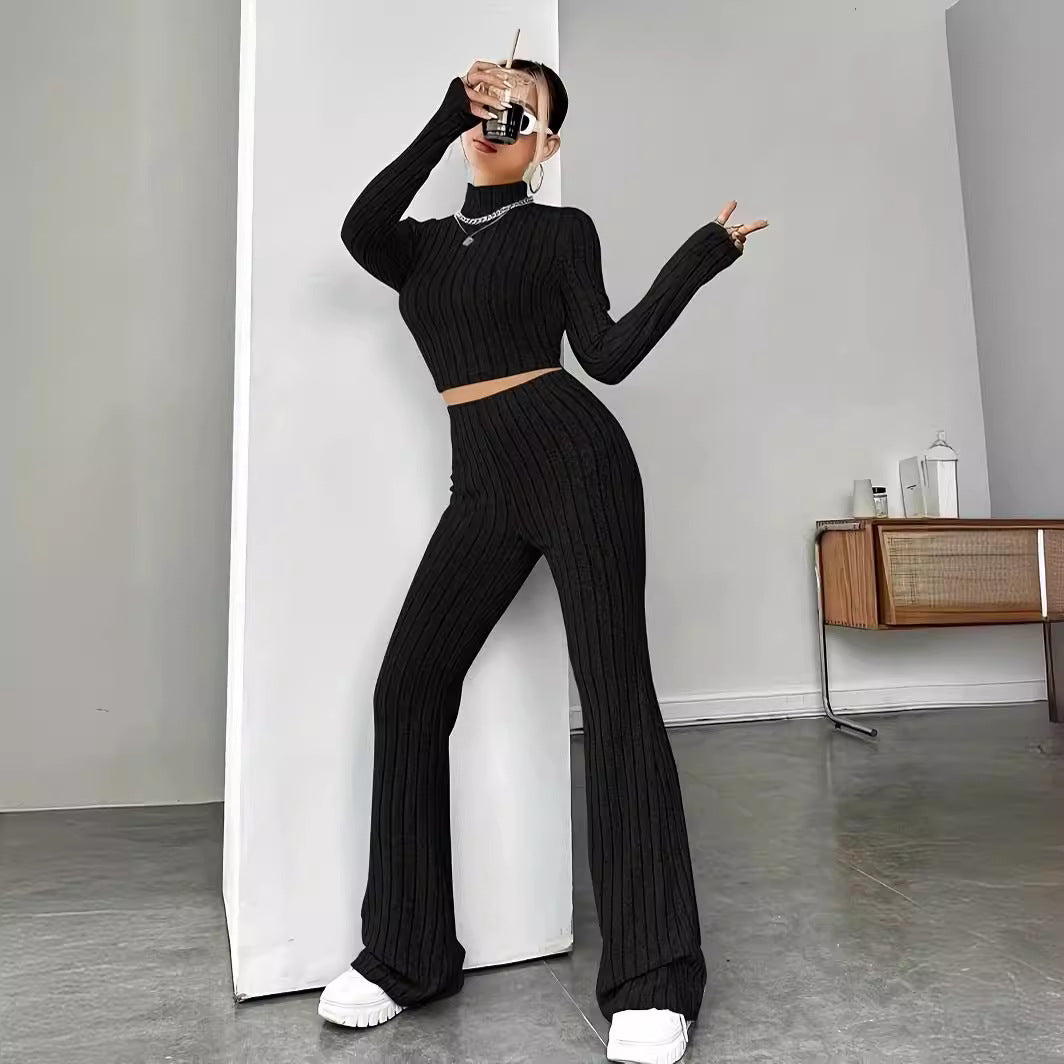 Dame sæt bestående af crop-top og brede palazzo bukser Stilla