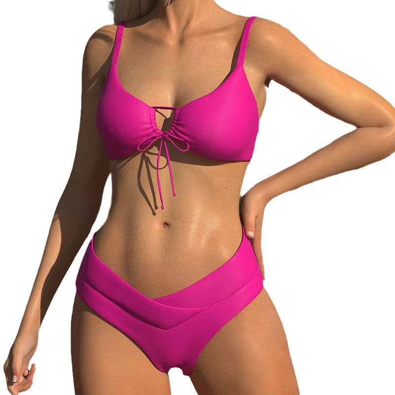 Dame bikini sæt med justerbar top og høj talje Stilla
