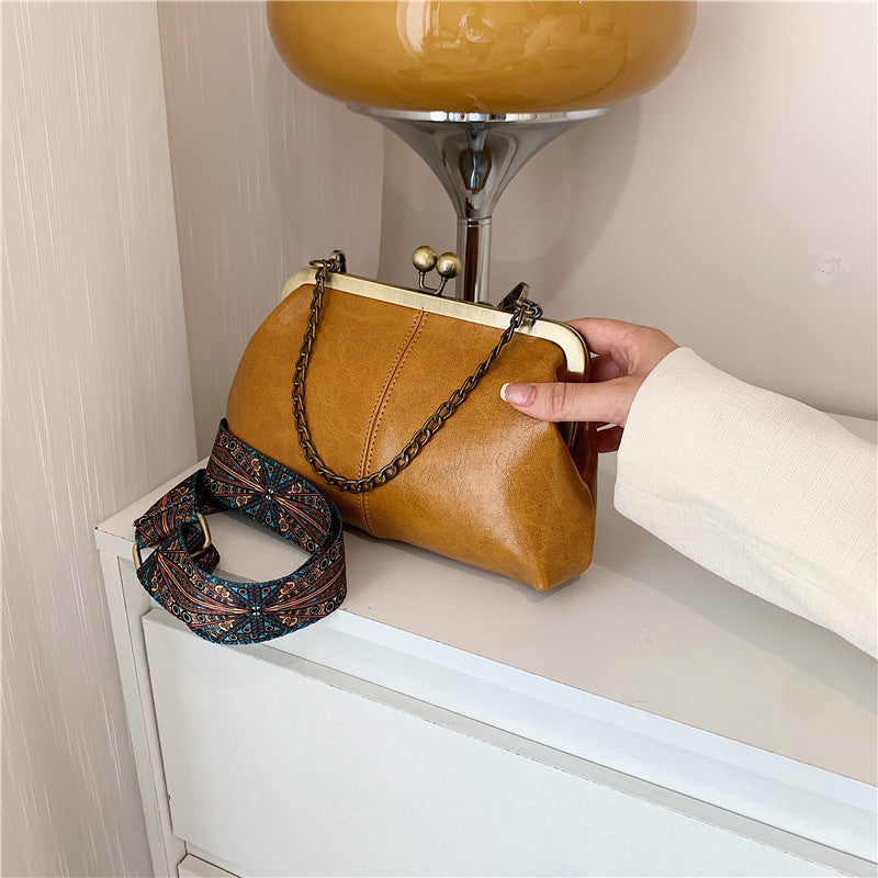 Femme Vintage-inspirerede Kiss Lock Clutch-taske Stilla