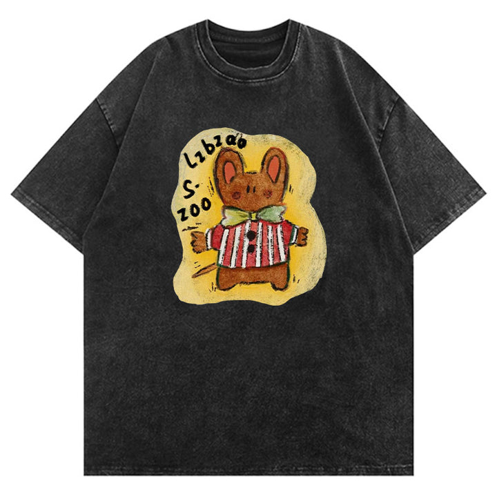 Dame T-shirt med legende dyredesign og unikt kunsttryk Stilla