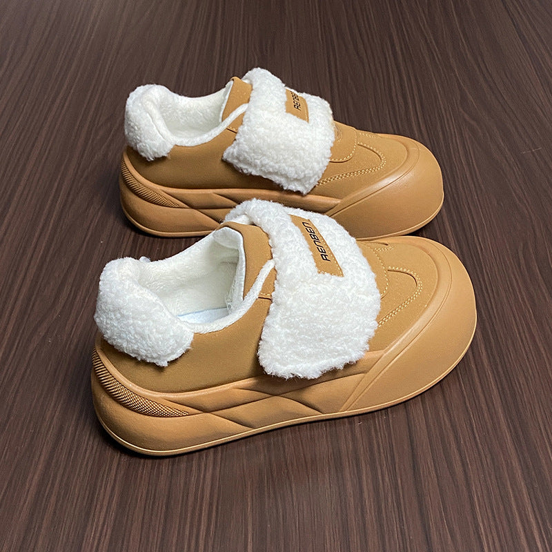 Dame sneakers med teddyfor og skridsikker sål Stilla
