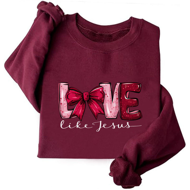 Kvinders sweatshirt med kreativt hjerte design og legende print Stilla
