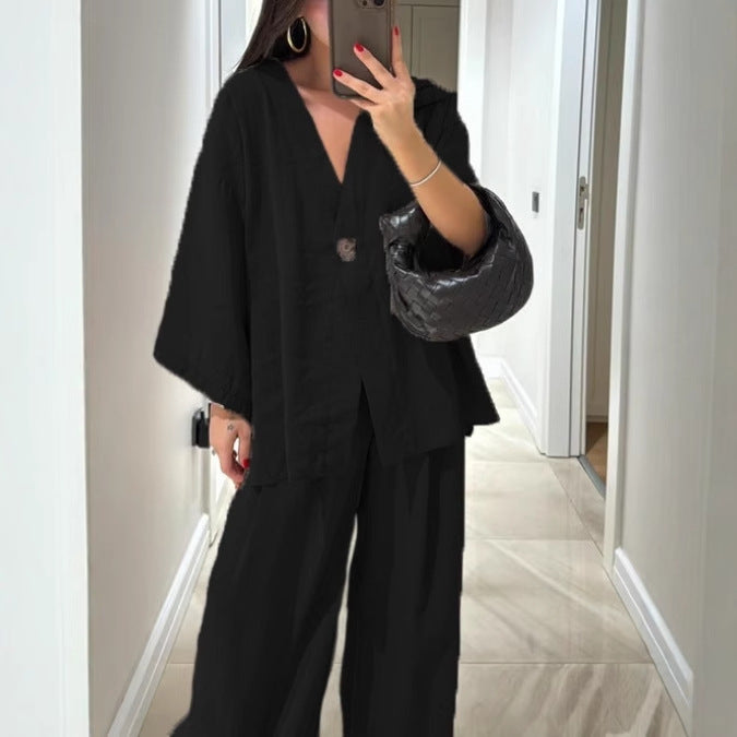 Dame Let og luftig Loungewear kombination med vid pasform Stilla