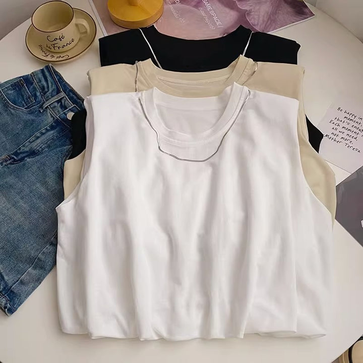 Femme Velplejet Ærmeløs Cropped-Top med Elegant Rynkning ved Taljen Stilla