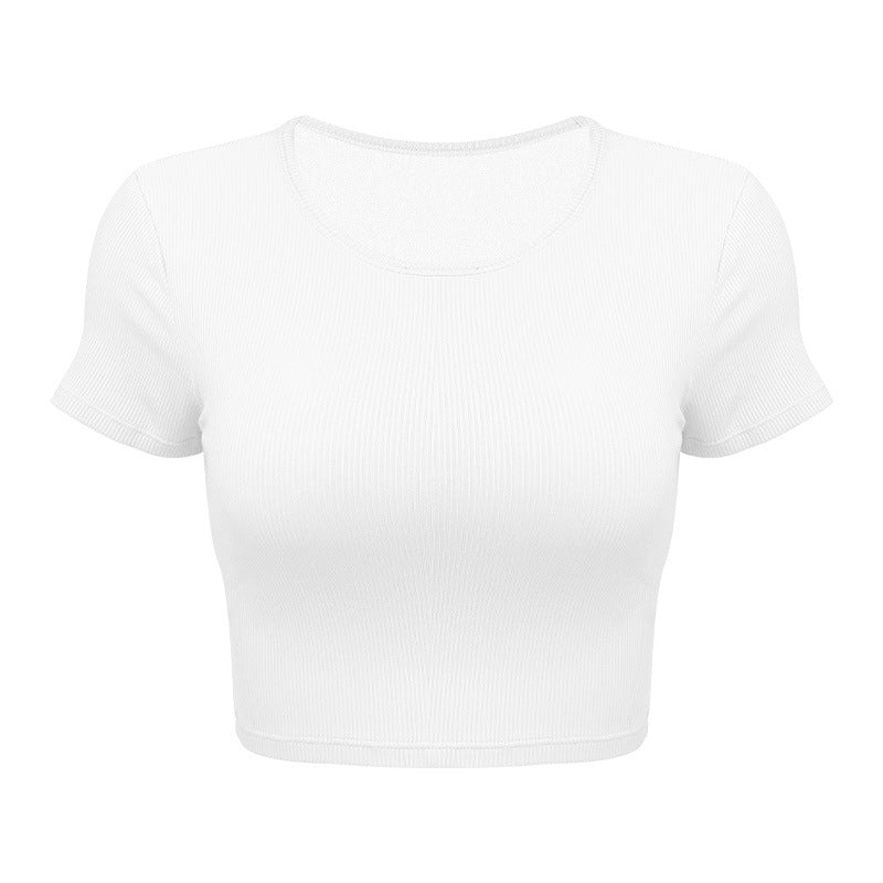 Dame Korte ærmet Rib-T-Shirt Stilla
