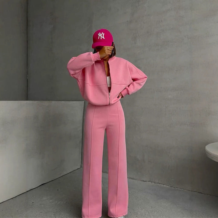 Stilla | Trendy Street Style Jakke Lang Bukser Sæt