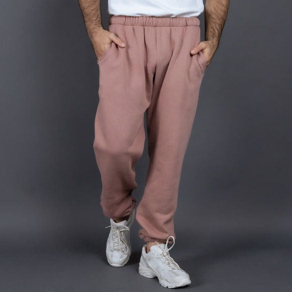 Herrer Behagelige Fleece-Joggingbukser med elastisk talje og dybe sidelommer Stilla