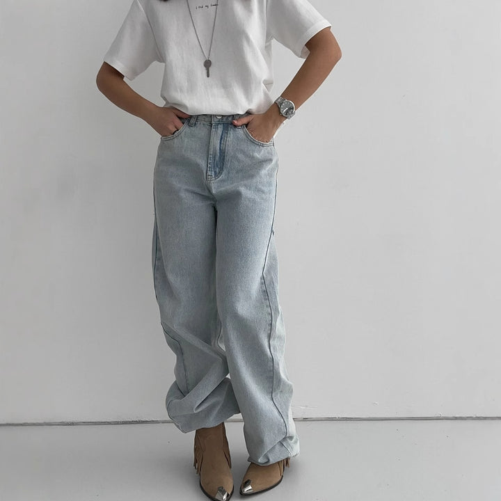 Kvindernes Boyfriend Jeans med trendy Ødelagte Elementer Stilla