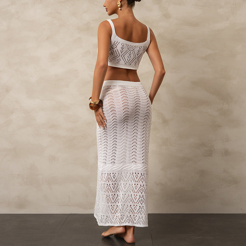 Dame Hæklet Tøj Sæt i elegant Boho-stil Stilla