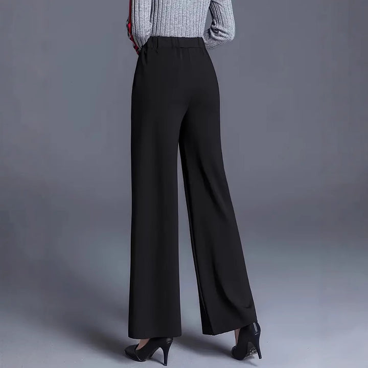 Dame Oversize-bukser med høj talje og elegante folder Stilla