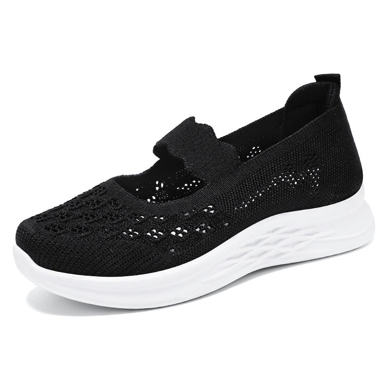 Femme Åndbare Slip-On Mary Jane Sneakers med Komfort Stretch-Overdel Stilla