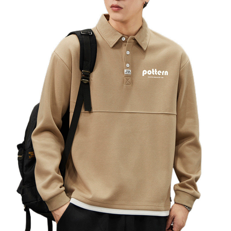 Herrer Casual Vintage-inspireret Sweatshirt med knaplukning Stilla