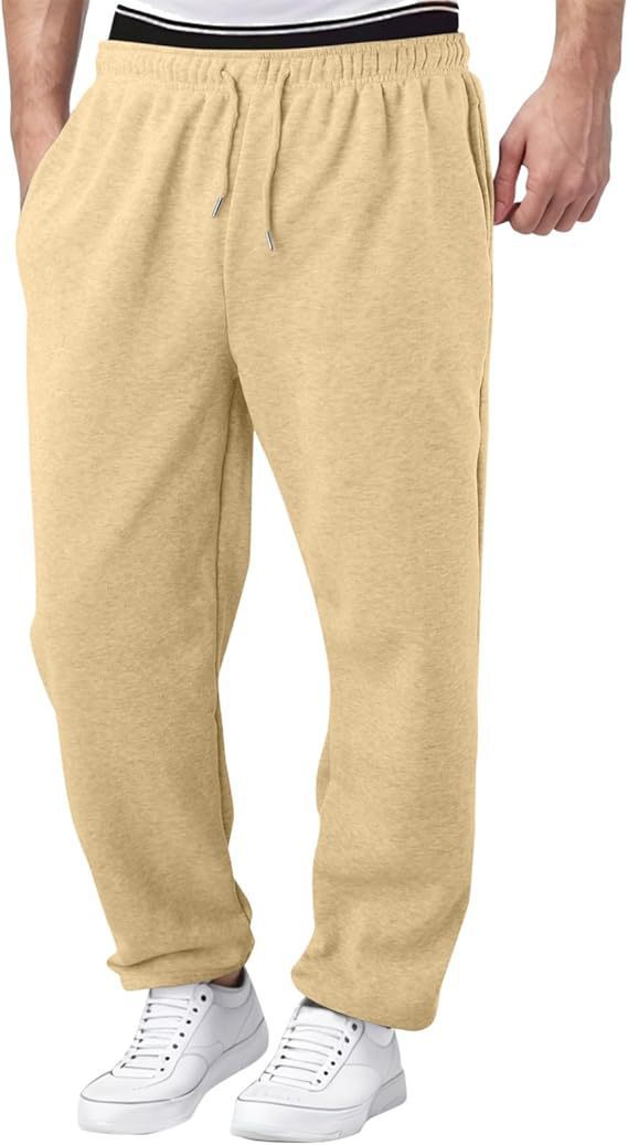 Mænds afslappede fritidspants med elastisk talje og praktiske lommer Skovae