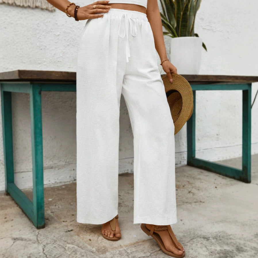 Dame Culotte Jumpsuit med elastisk talje og bred benform Skovae