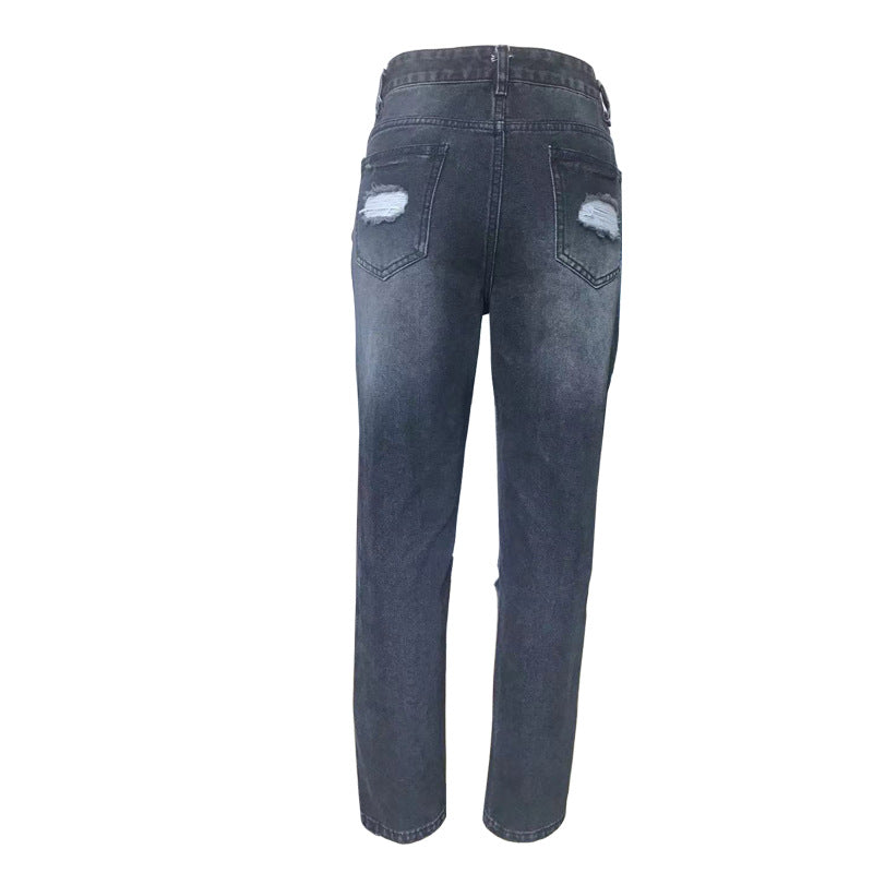 Dame Zdestroyed jeans med høj talje og afslappet pasform Skovae