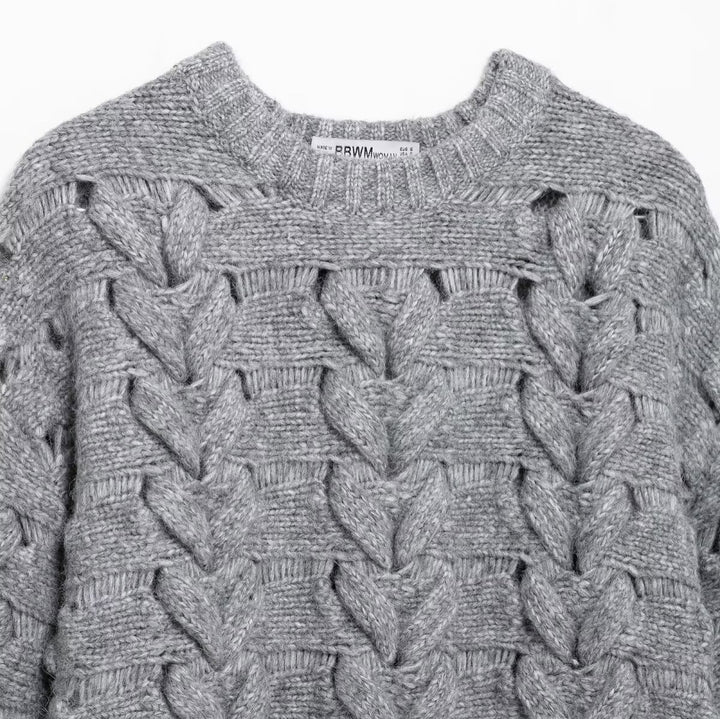 Femme Chunky Kabel Strikpullover Stilla