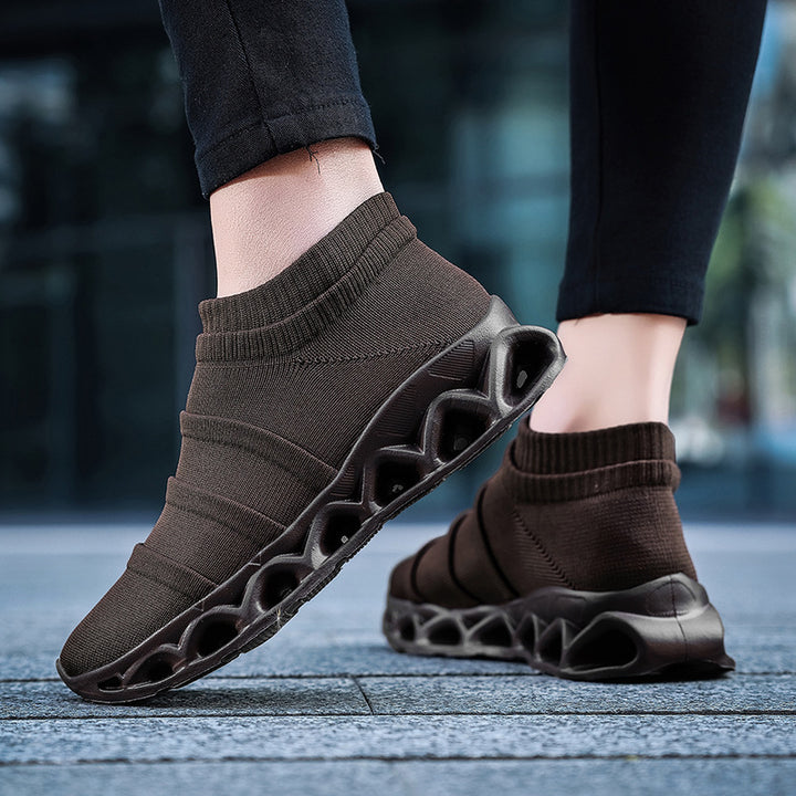 Dame Let Slip-On Sport Sneakers med Åndbart Mesh-Design Stilla