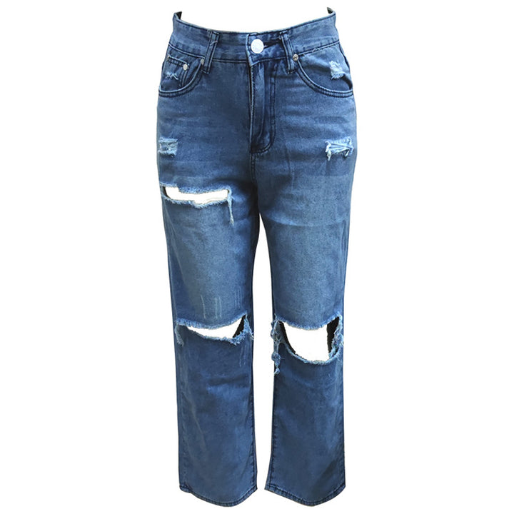 Dame Løse Ripped Jeans med trendy Baggy-snit Stilla