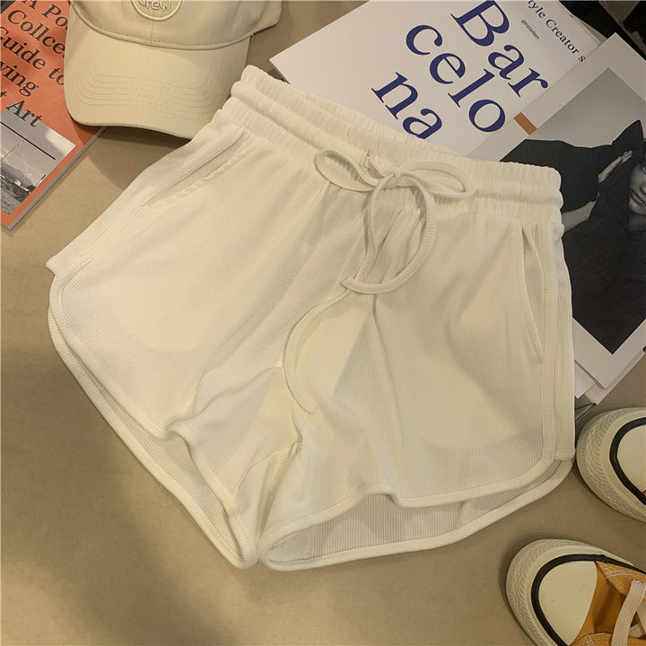 Dame Rib-høj talje-lounge-shorts Stilla
