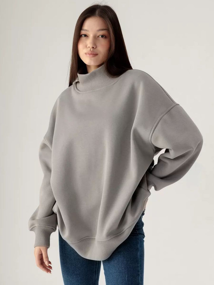 Dame Oversized Rullekrave-Trøje i hyggeligt materiale med moderne snit Stilla